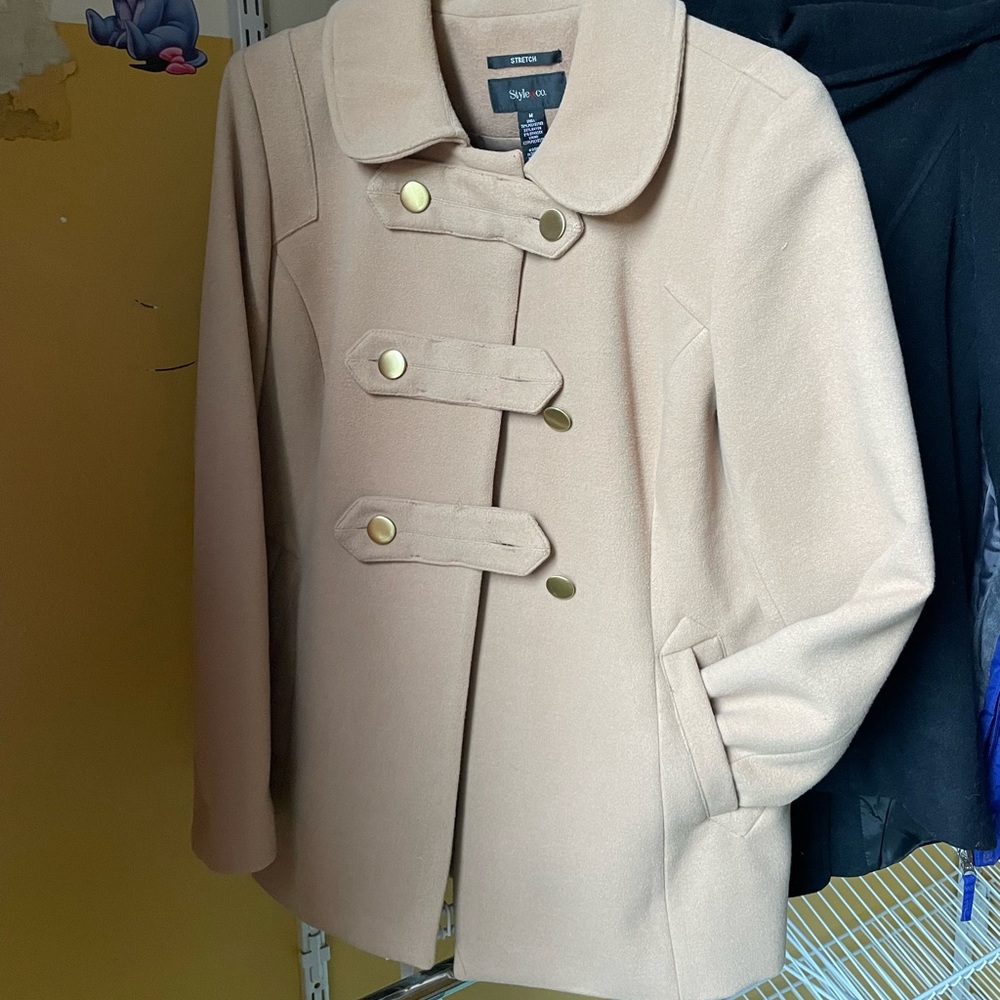 Tan Style&Co Women’s Jacket/Pea coat